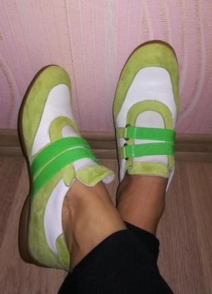 Яркие сочные кроссовки туфли кожа замша relaxshoe,италия1 фото