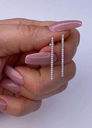 Серебряные серьги 925пробы, серебро, минимализм
