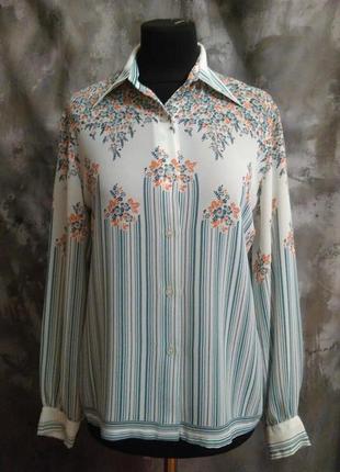 Роскошная, стильная рубашка, блуза, дизайнерская, необычный принт, тренд, ретро, винтаж