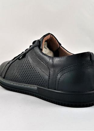 Мужские мокасины летние кроссовки сеточка черные кожаные туфли5 фото