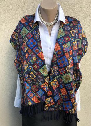Вінтаж,двосторонній шарф в принт,преміум бренд,штутгарт,7 фото