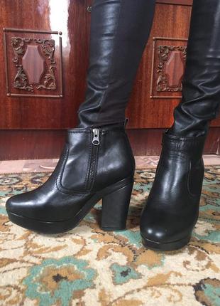Ботильйони/черевики натуральна шкіра top shop іспанія