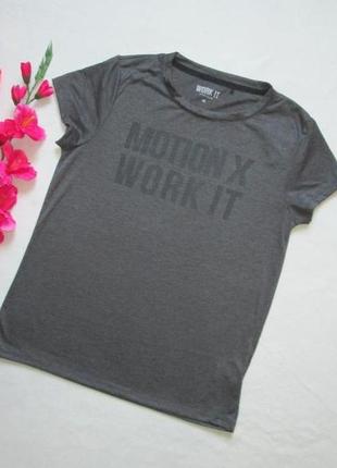 Суперова спортивна футболка сірий меланж з написом work it