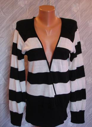 Теплый свитер  в полоску  "next"  12- 14 р