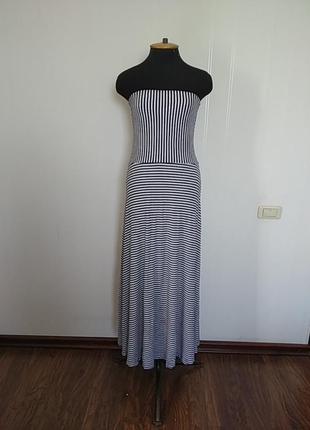 Трикотажный сарафан в полоску