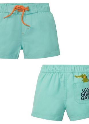 Пляжные шорты для мальчика, рост 98/104 и 110/116, цвет мятный
