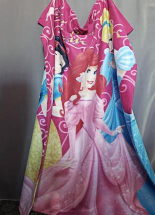 Плед покривало накидка ковдра принцеси disney фліс 120х150 original на подарунок в ліжечко1 фото