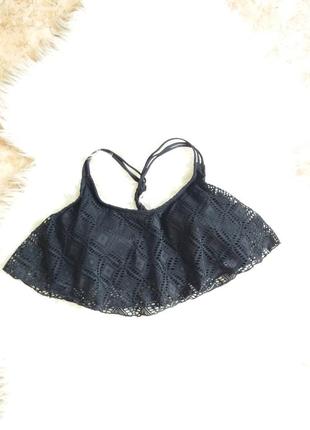 Кружевной верх от купальника с воланом