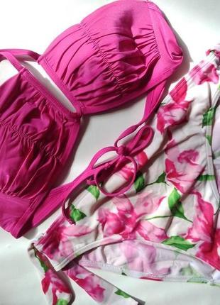 70в-з/75а-в/80а барвистий купальник бандо чашка а,5-в, будь обьем1 фото