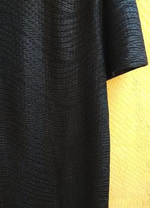 Фактурна чорна футболка блестящая топ h&m4 фото