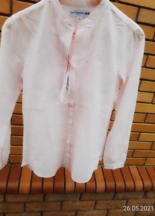 Пудровая невесомая хлопковая рубашка от ines uniqlo3 фото
