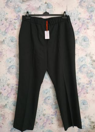 Чорні кежуал демісезонні прямі брюки magi,штани розміру плюс xxl