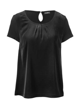 Шовковиста блуза з коротким рукавом від tchibo (німеччина), розміри наші: 46-48 (40/42 євро)