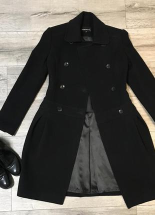 Натуральное пальто! женское, кашемир с шерстью, черное4 фото