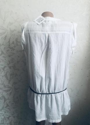 Шикарные белые модные стильные блузы блузки безрукавки можно туника пляжная выбитая вышитая5 фото