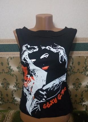 Майка женская жіноча с изображением девушки и надписью sexy girl.
кофточка с рисунком цвет: черный, малиновый, оранжевый, желтый турция