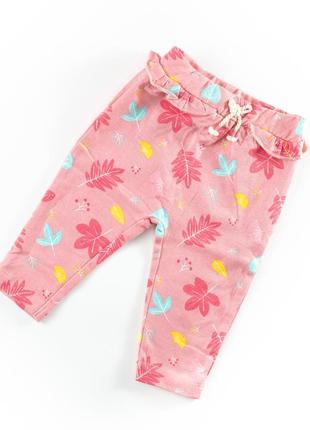 Штани/рожеві лосини з рюшами для дівчинки pepco, розмір 74 см (6-9 міс)