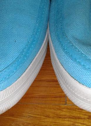 Нові текстиль/бавовна бірюзові сліпони the shoe teylor 39р4 фото