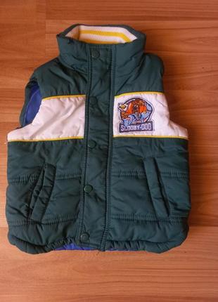 Тепла безрукавка з капюшоном