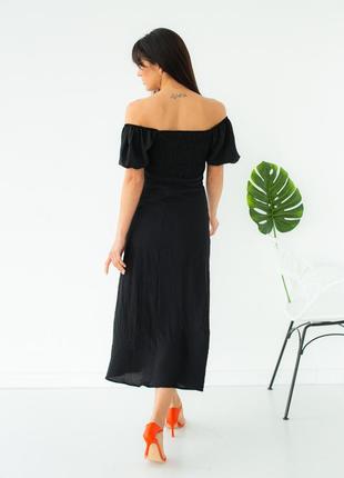 Платье с откровенным декольте черное4 фото