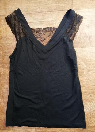 Стильная майка топ с кружевом