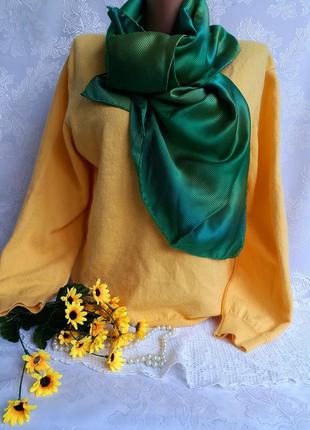 🌿шарф палантин🌞 платок 💚💛 ручная работа шов рауль натуральный шелк градиент7 фото
