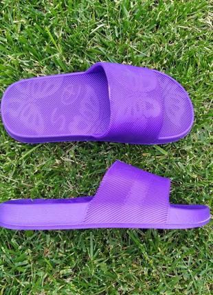 Шлепанцы женские летние фиолетовые сланцы тапки резиновые3 фото