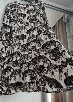 Сукня з принтом коти2 фото