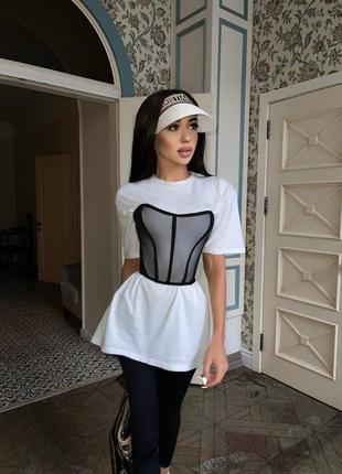 Футболка і супер корсет прозорий відмінна якість4 фото