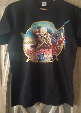 Футболка iron maiden trooper premium british beer