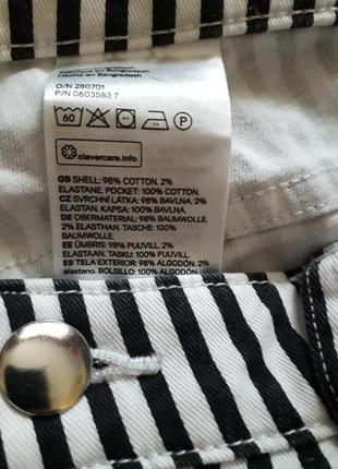 Черно-белые шорты в полоску h&m5 фото