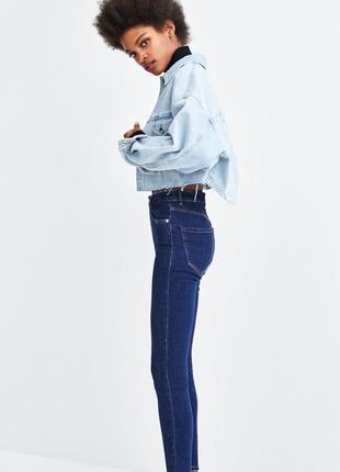 Винтажные облегающие джинсы с высокой талией штаны из денима в стиле 80-ых от zara4 фото