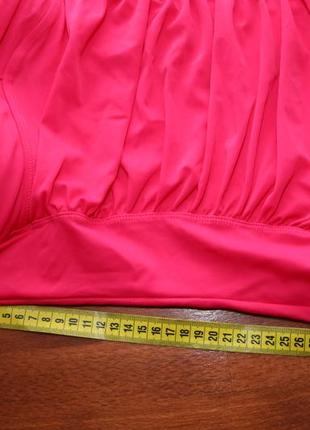 Злитий купальник-утяжка життєрадісного рожевого кольору (розмір хл)6 фото