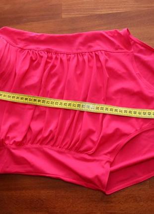 Злитий купальник-утяжка життєрадісного рожевого кольору (розмір хл)5 фото
