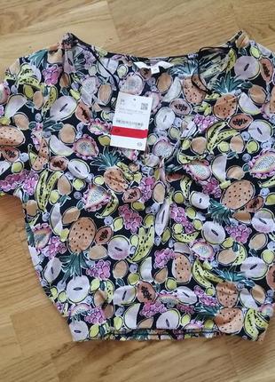 Блузка топ принт фрукти німеччина clockhouse by c&a