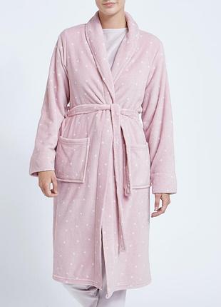 Шикарный халатот пушистый флис от dunnes stores. размер xs-s