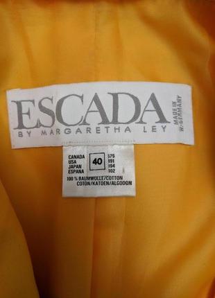 Escada винтажный яркий приталенный жакет из хлопка2 фото