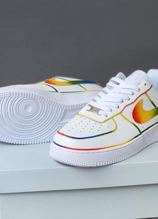 nike DX2653 air force🆕лимитированные женские кроссовки🆕разноцветные кожаные кеды найк форс