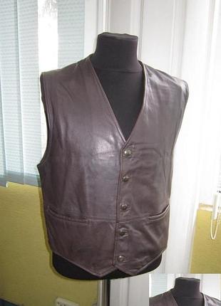 Стильная мужская кожаная жилетка echtes leder. германия. лот 658