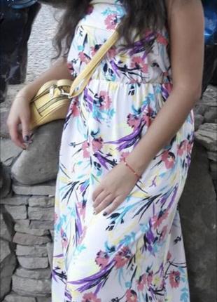 Сарафан платье макси в пол розмер 38 m разноцветний7 фото