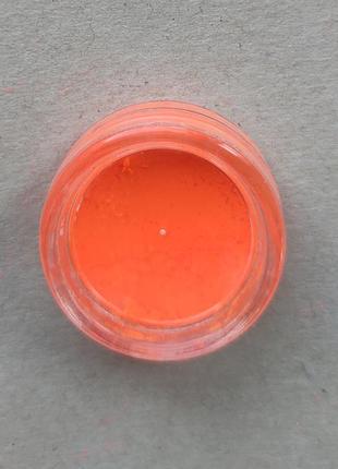 Неоновый пигмент для маникюра оранжевый.1 фото