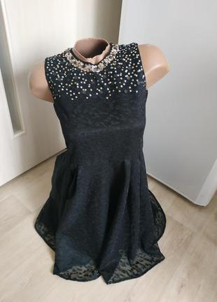 Красивое нарядное платье на 10-11 лет ,в пайетках1 фото