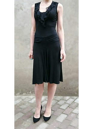 Сукня sinequanone, чорне плаття, сукня міді