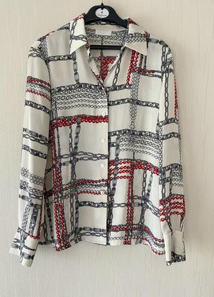 Блузка з принтом ланцюга сорочка блуза marcona