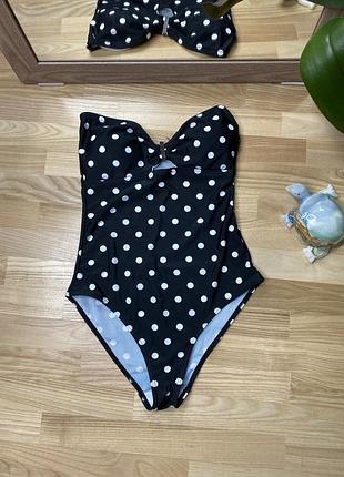 Слитный купальник в горох asos фото на теле 👉🏼