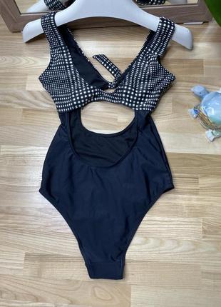 Слитный купальник с завязкой и вырезами vero moda3 фото