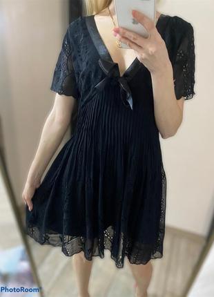 100% rayon. чорне легке плаття на весну з вишивкою l