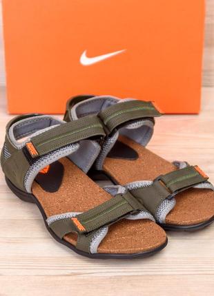 Мужские кожаные сандалии nike active drive(40-45р)