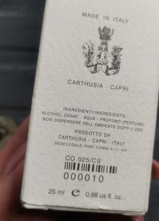 Туалетна вода, ниша carthusia di capri 
 caprissimo унісекс 25 мл3 фото