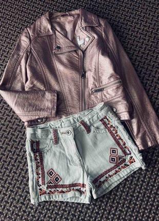 Легендарні джинсові шорти печворк з бахромою next. 2